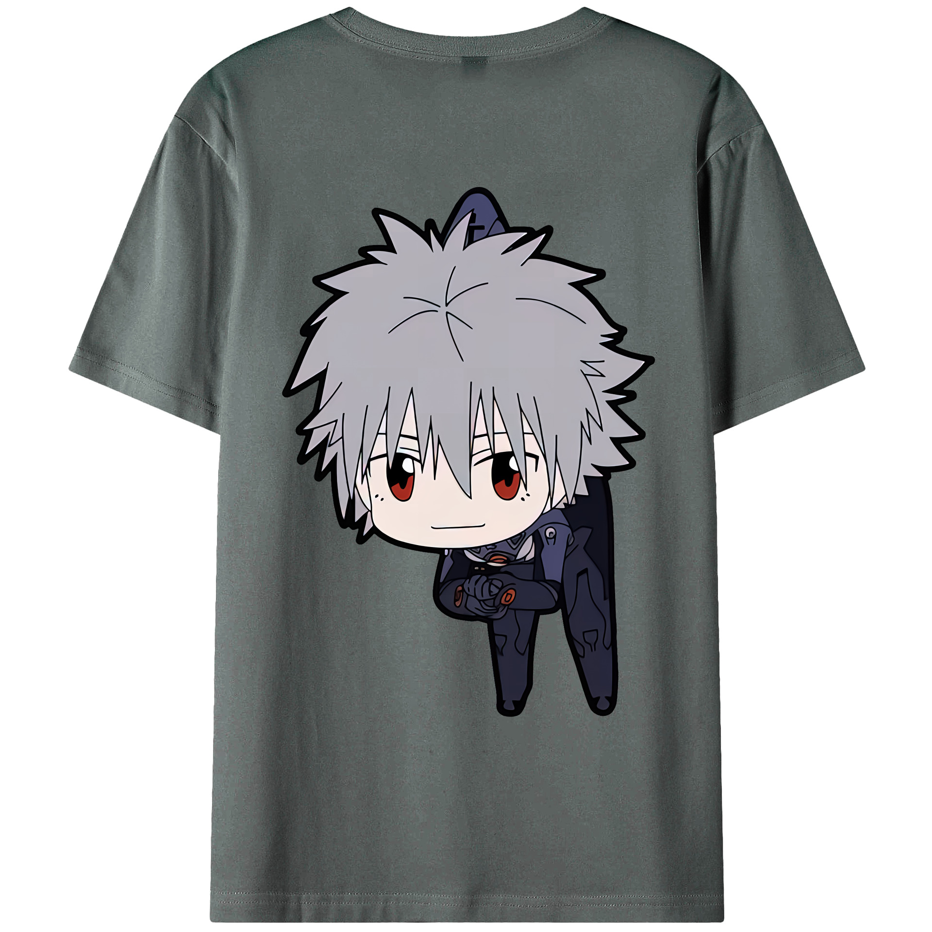 （画像用） EVA 新世紀エヴァンゲリオン 綿100％ メンズ半袖Tシャツ（バックプリント） 通気性